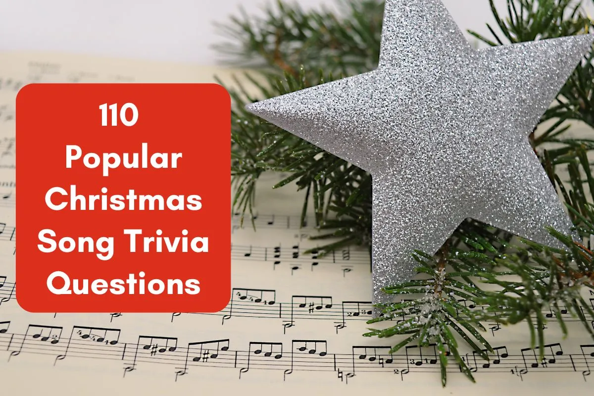 sheet music featured image: Christmas song trivia questions about carols