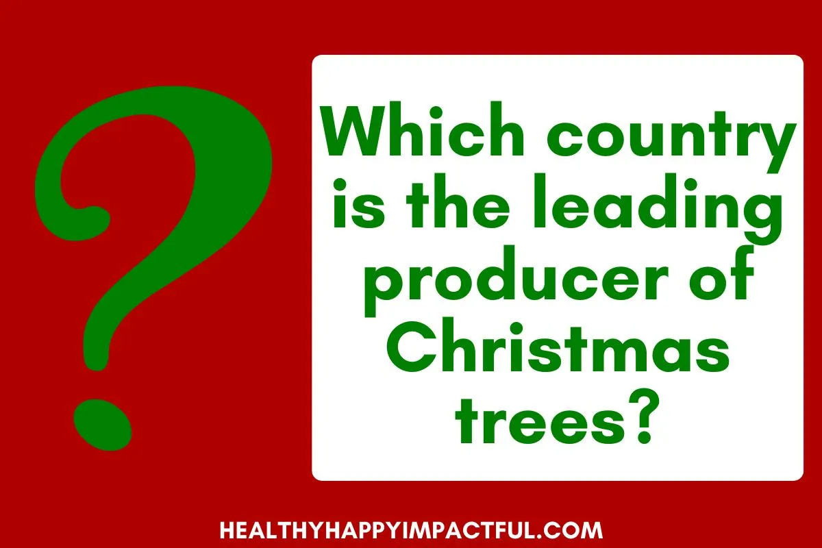 Which country is the leading producer of xmas trees?