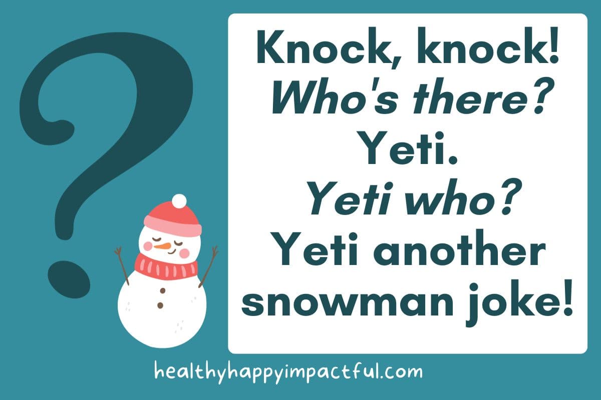 winter knock knock jokes; funny snowman