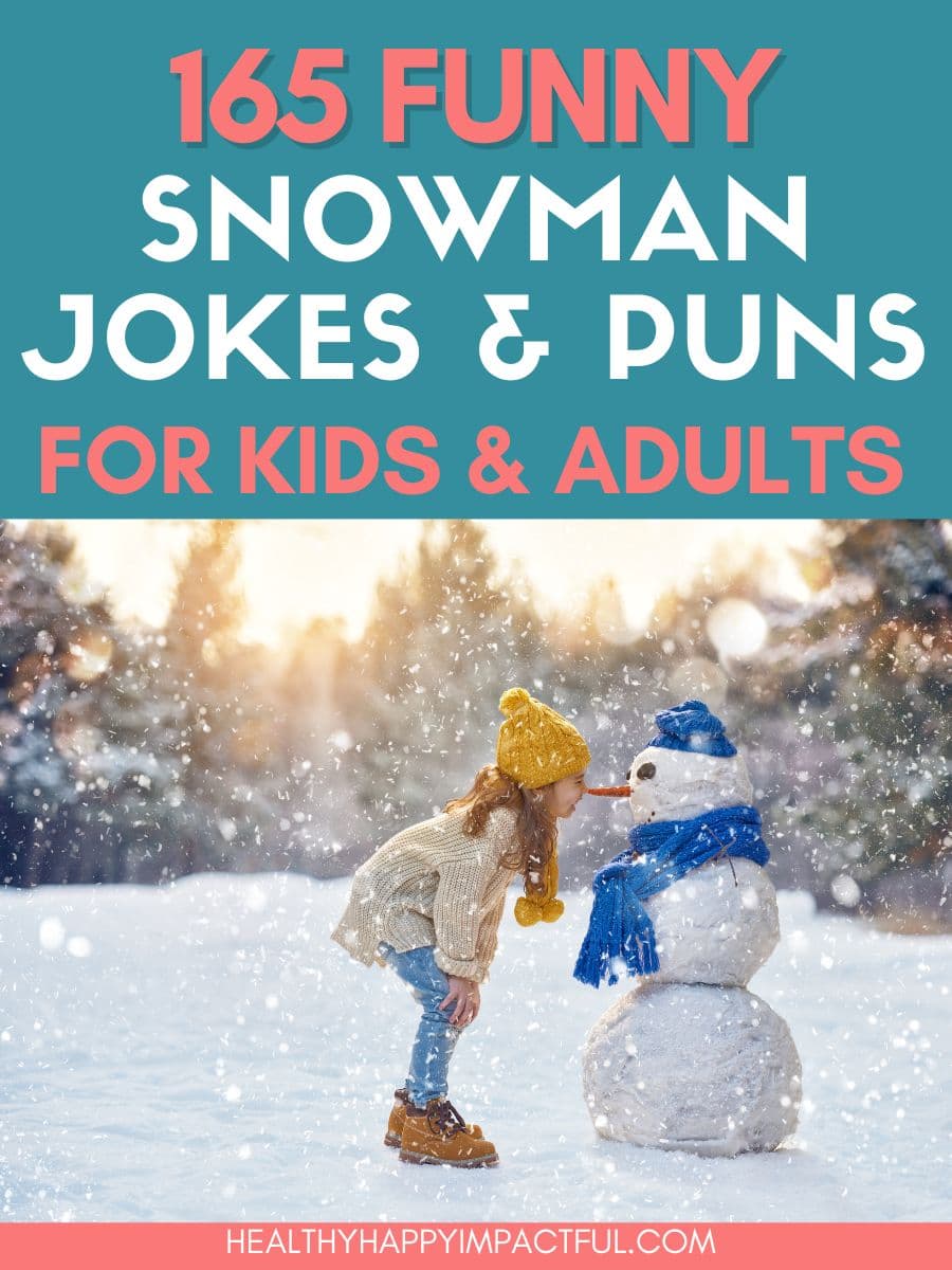 title pin funny snowmen jokes and riddles, snowman puns; winter and cold weather