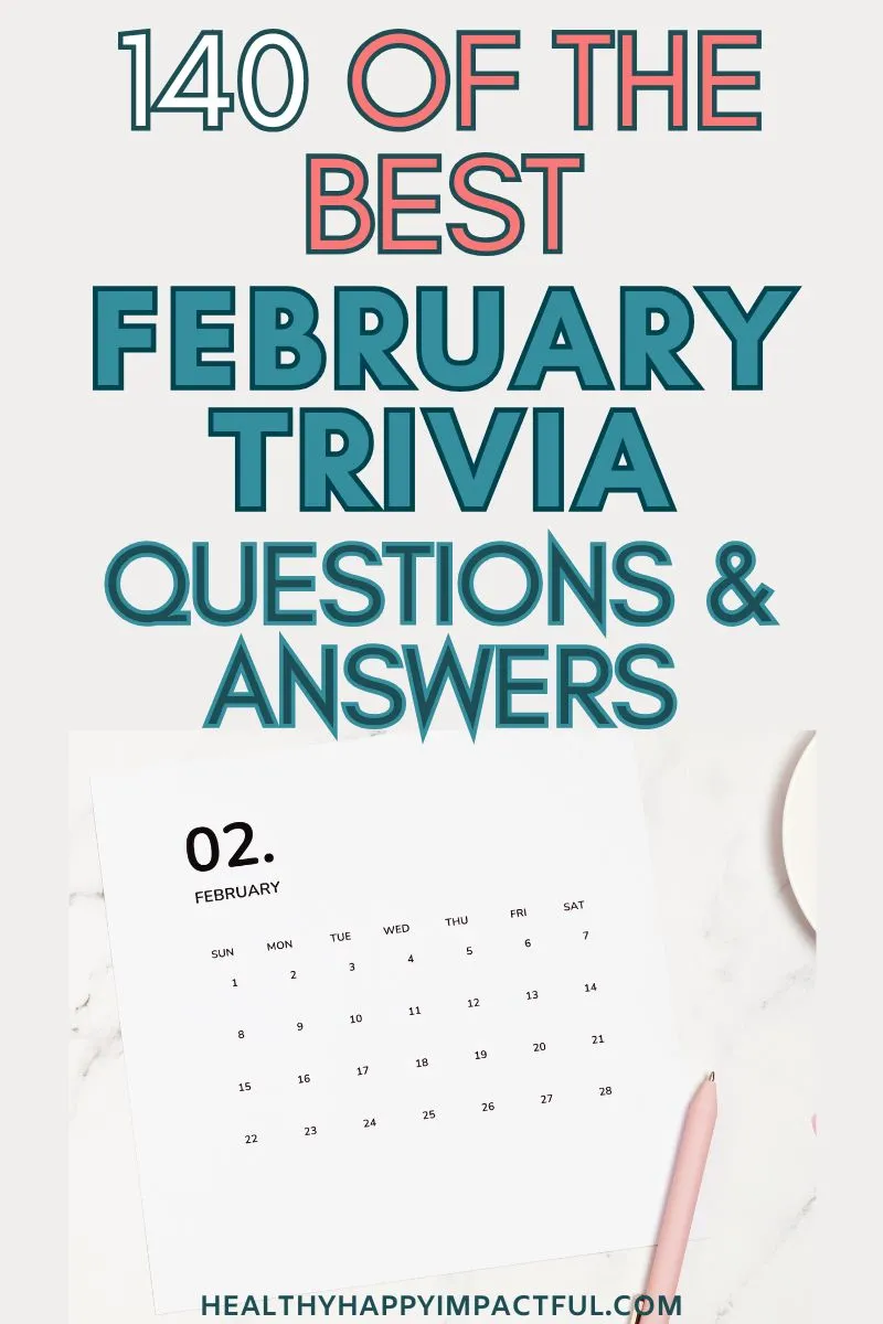 February trivia questions and answers fun facts pin