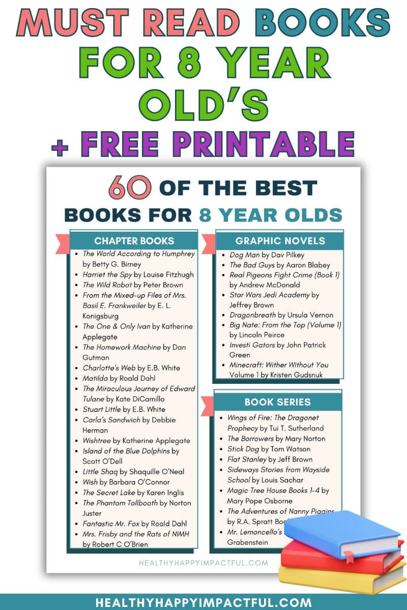 8 year old book list pdf printable