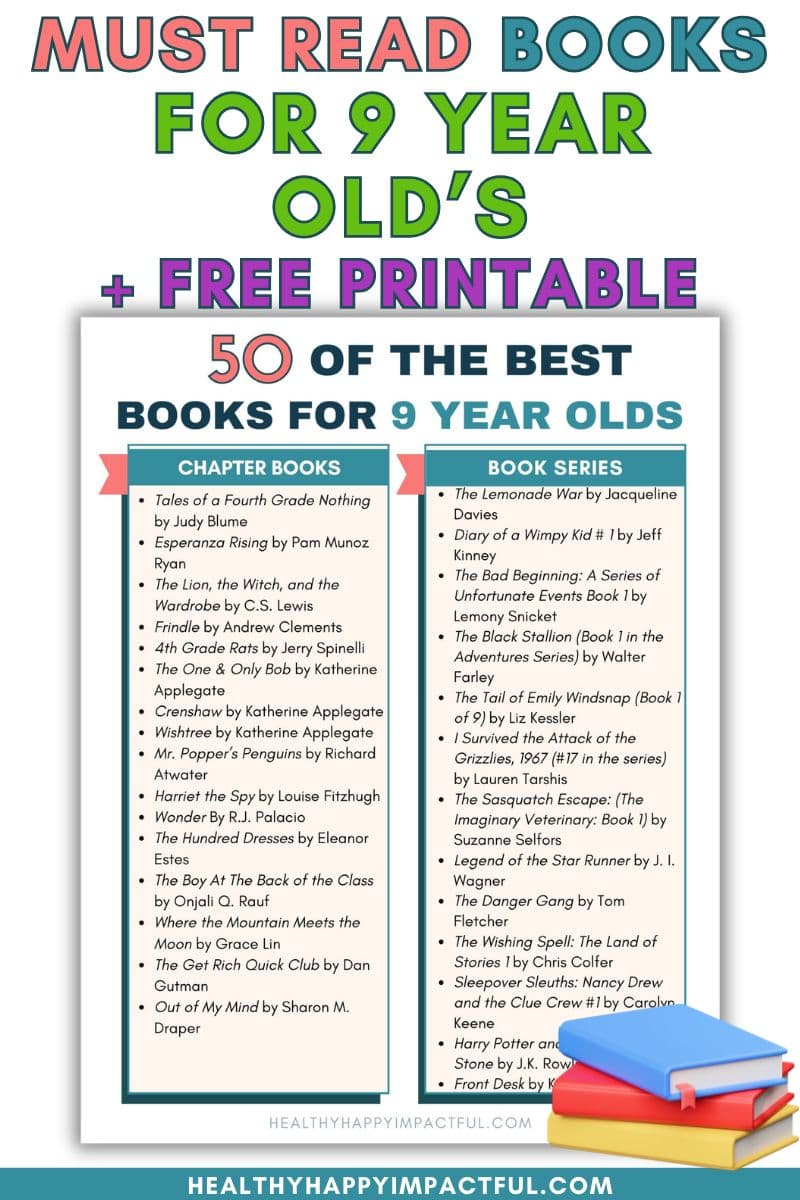 printable pdf book list for 9 year olds