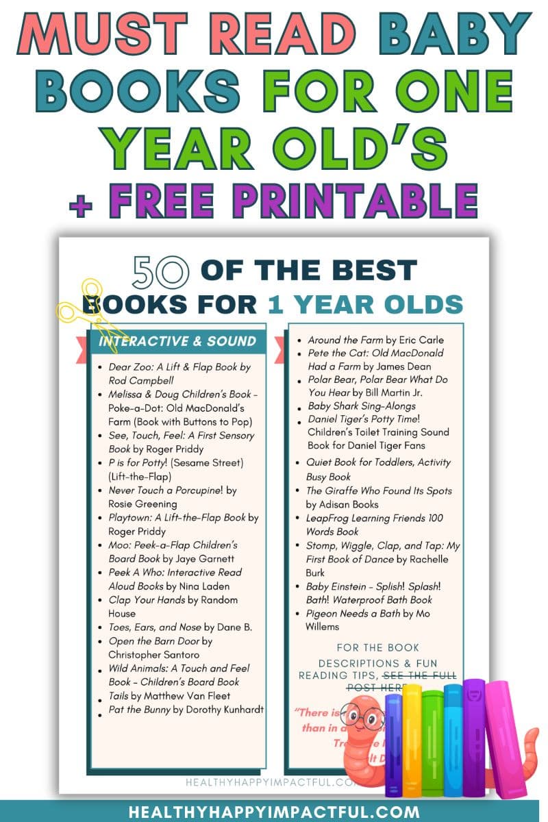 must read baby and one year old books free printable pdf