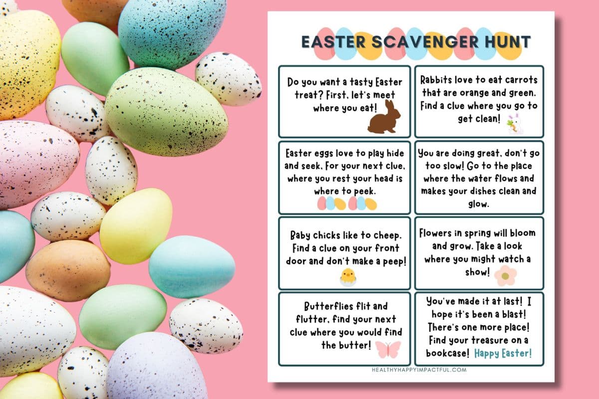 Best Easter Scavenger Hunt For Kids: Free Printable to Hop Into Fun!