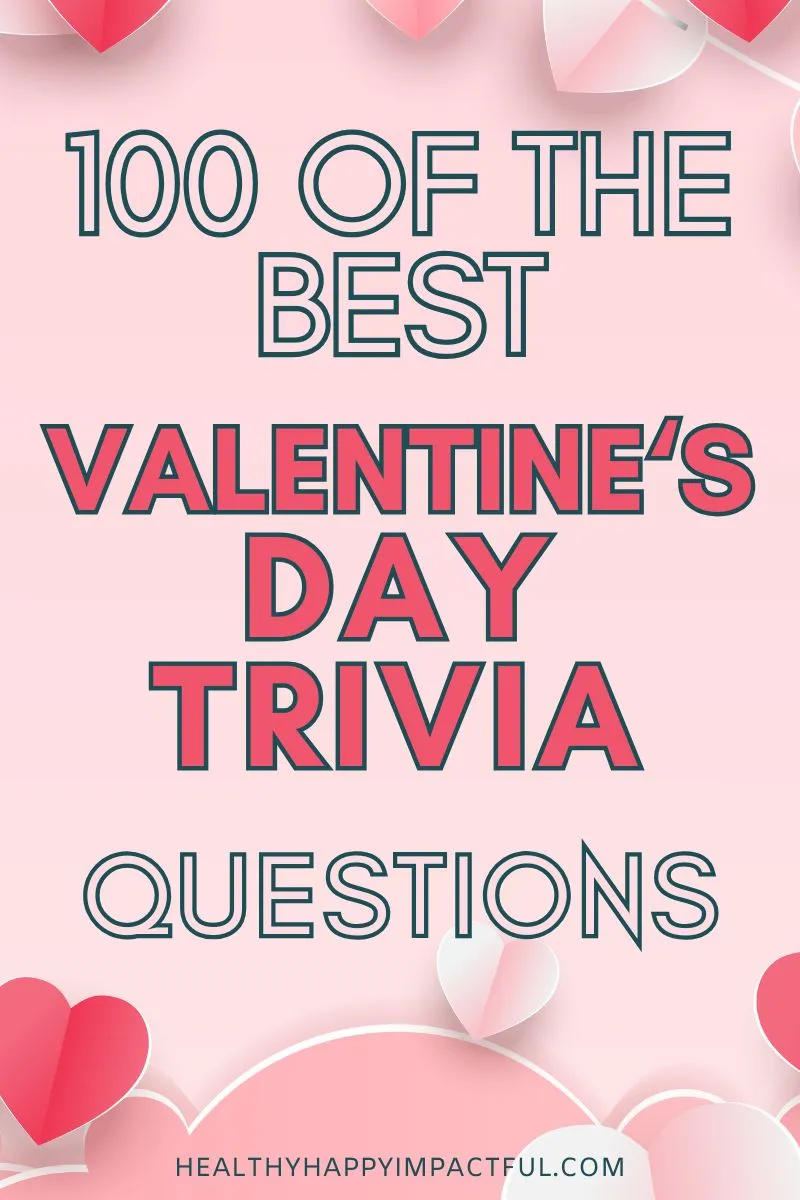 Easy Valentine's Day trivia questions for elementary students and kids