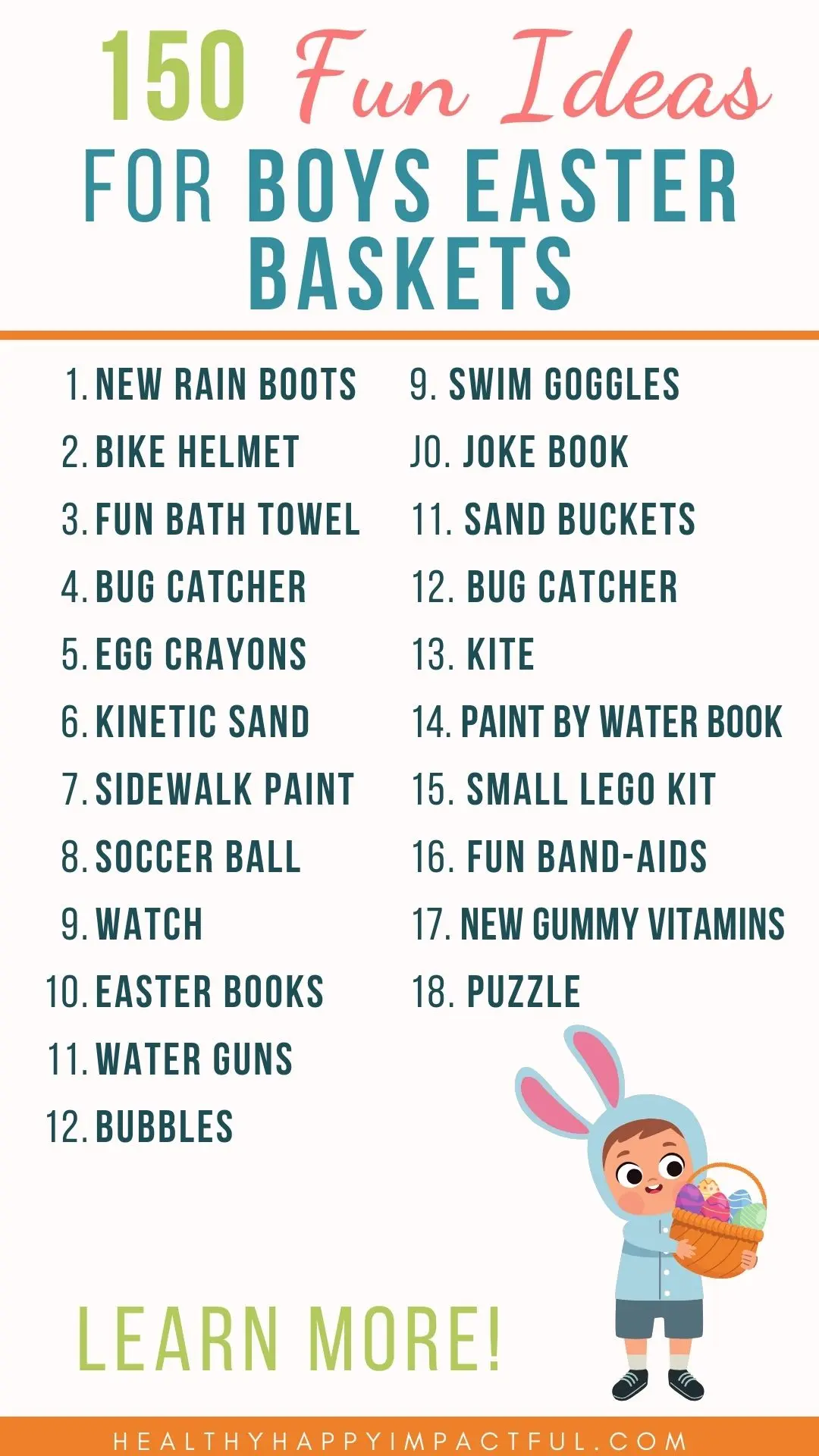 Easter basket ideas and fillers for boys