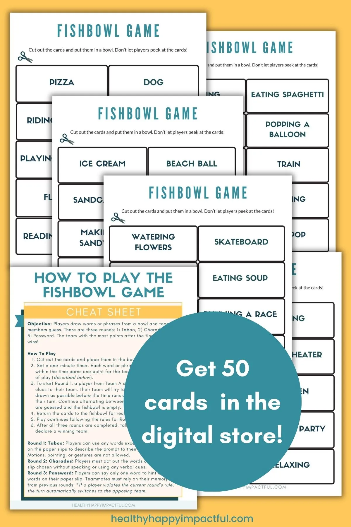 fishbowl game printable cards
