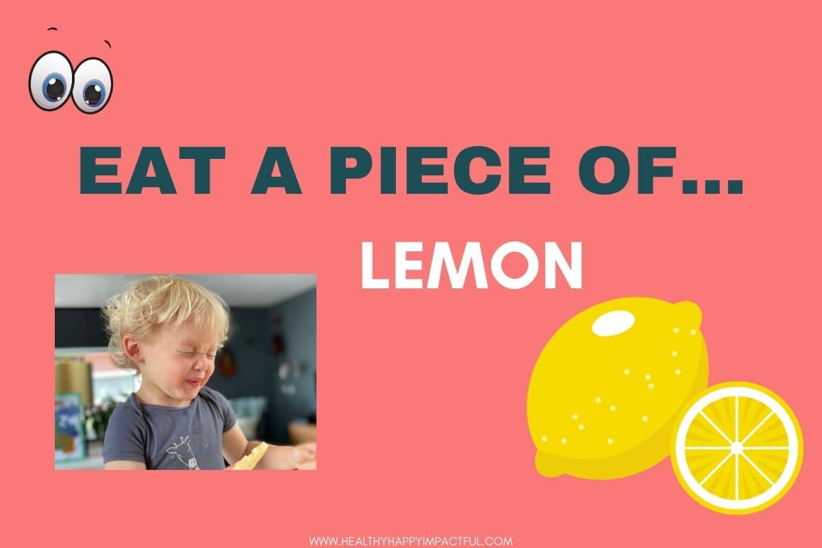 eat a piece of lemmon funny dares for family and kids at home