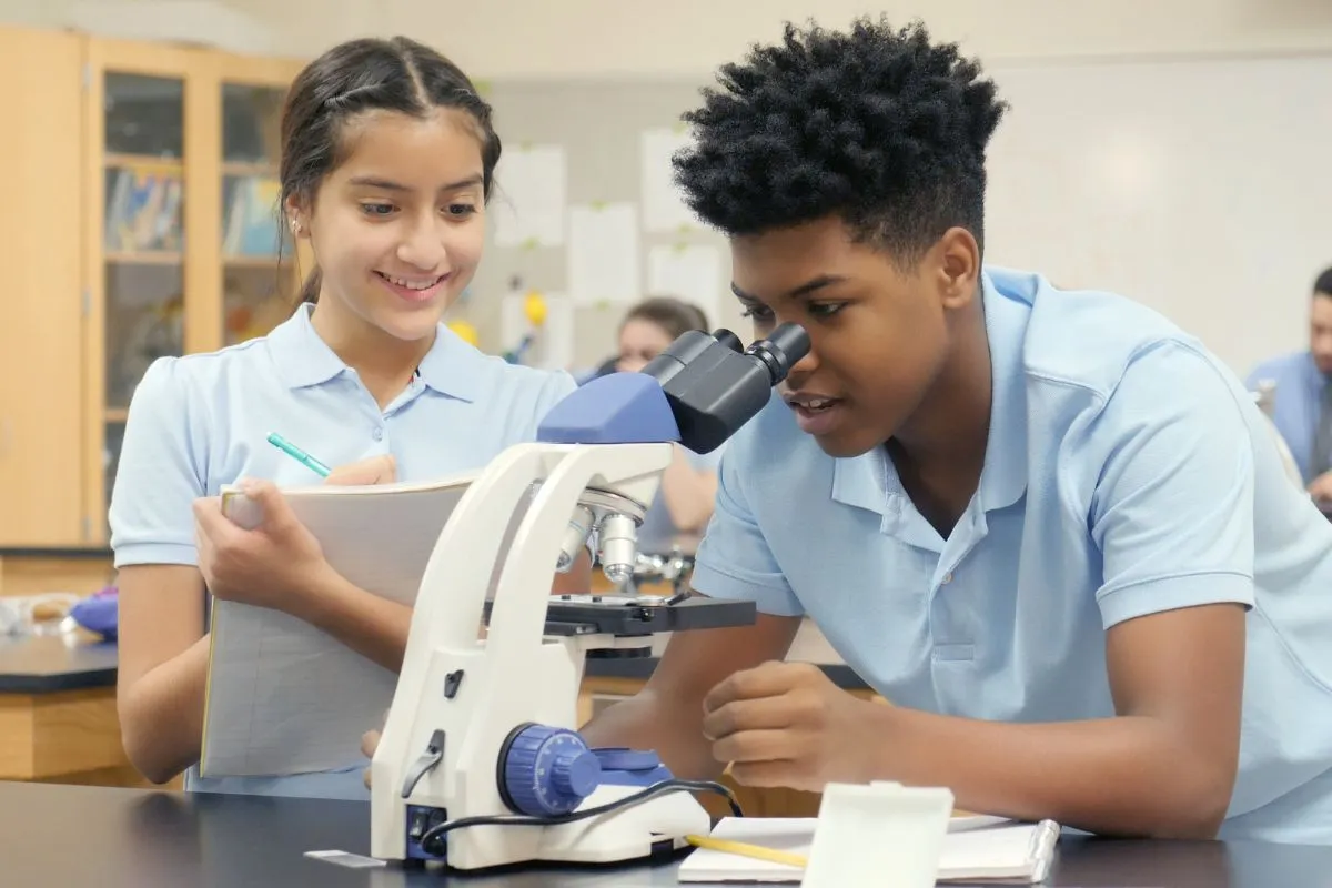 two teens studying science; trivia questions