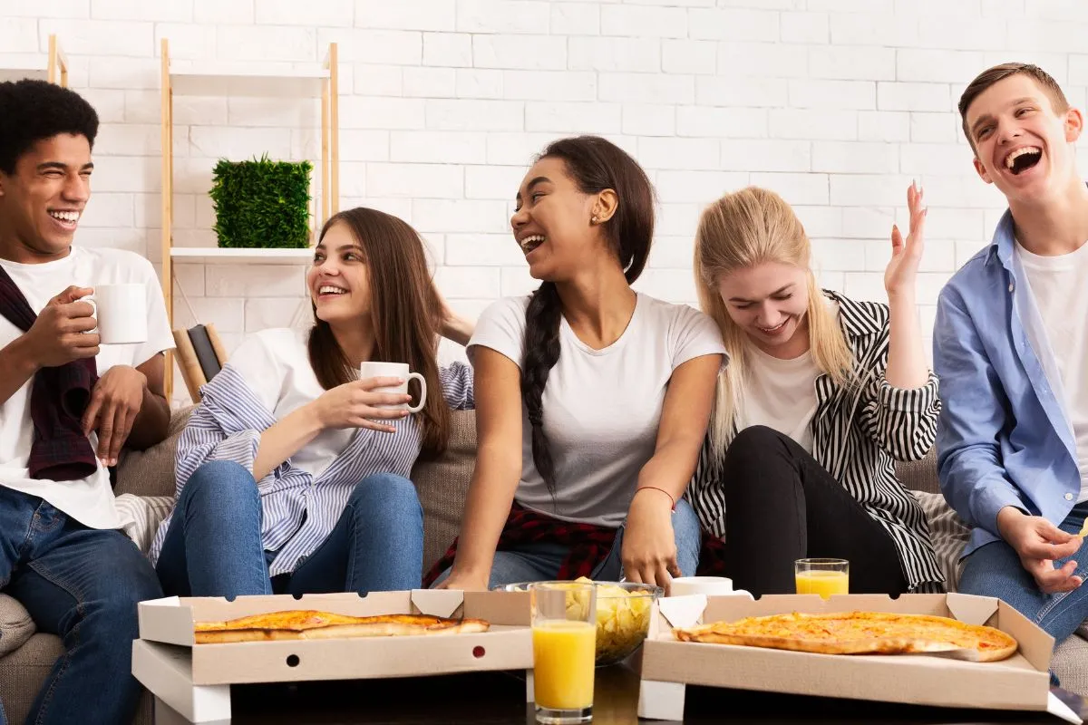 group eating food