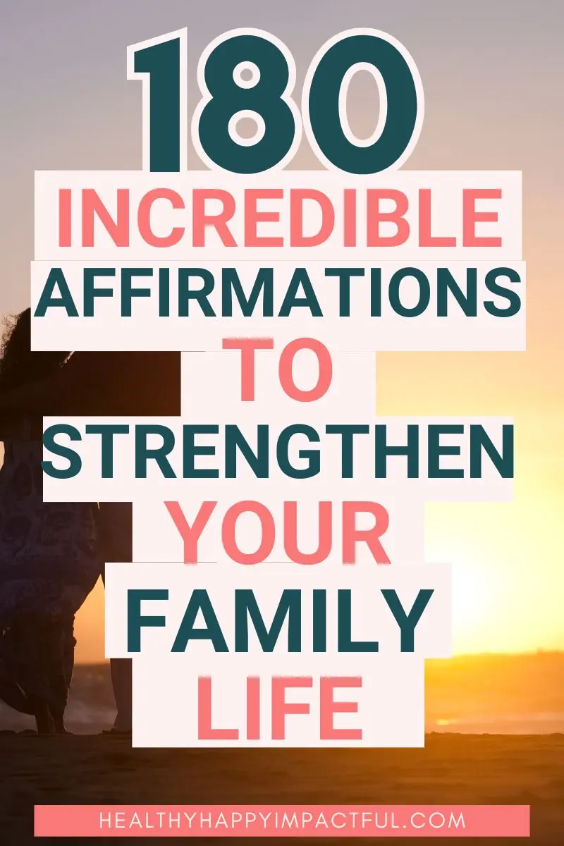 family affirmations for a happy home pin; problems