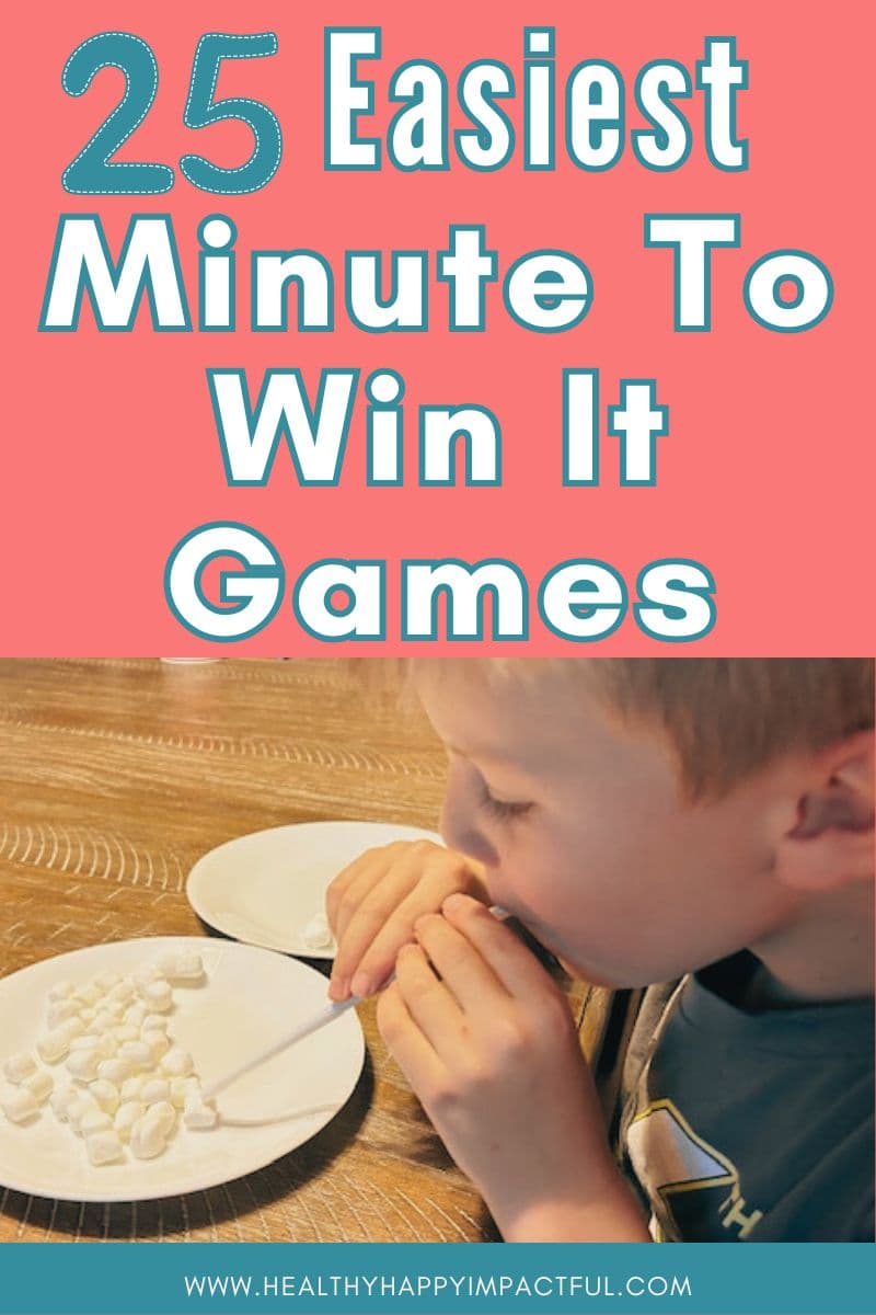 easy and fun minute to win it games for kids, teens, and adults; home; school; kindergarten