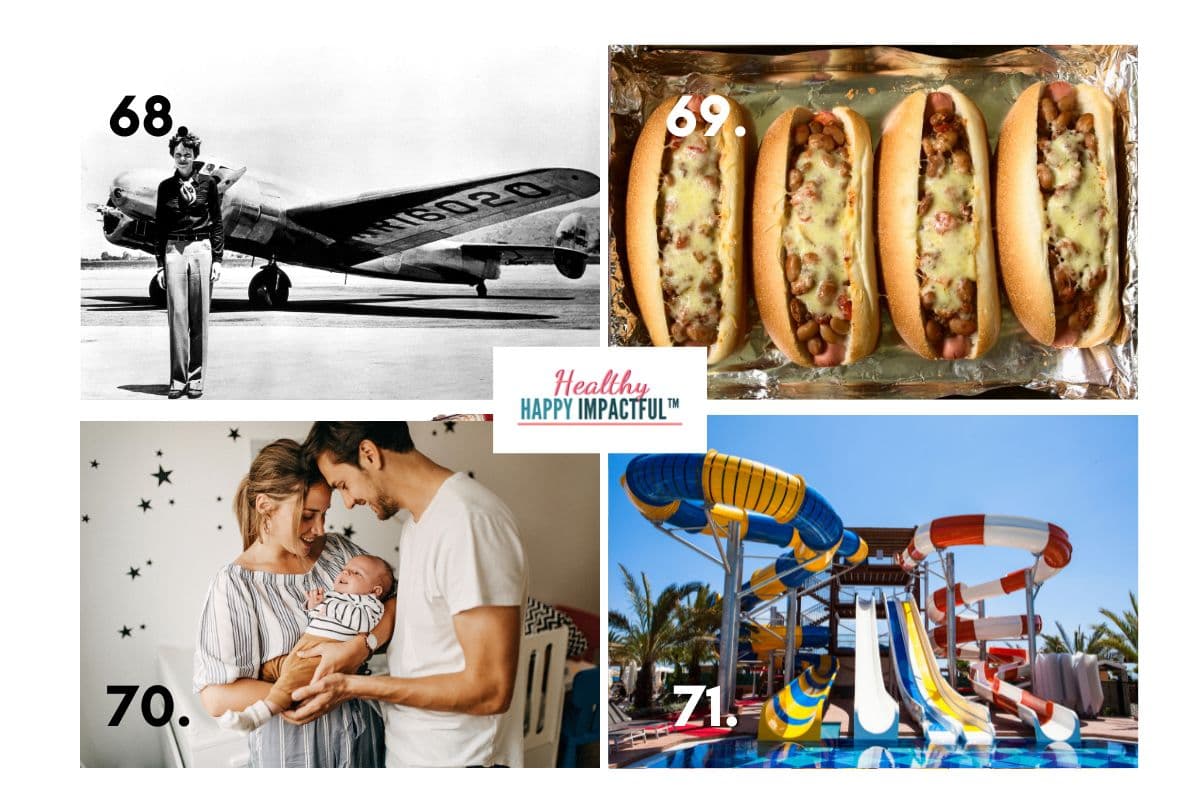 amelia earhart, chilli dogs, parents, waterparks