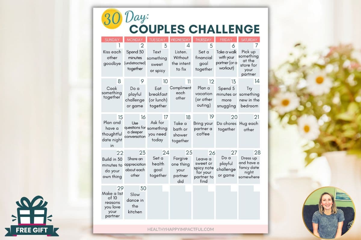 30 day couples challenge free printable