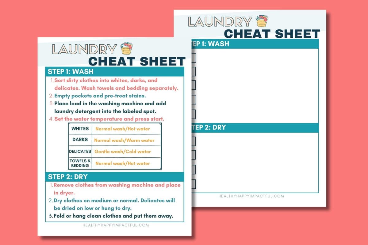 free printable laundry cheat sheet