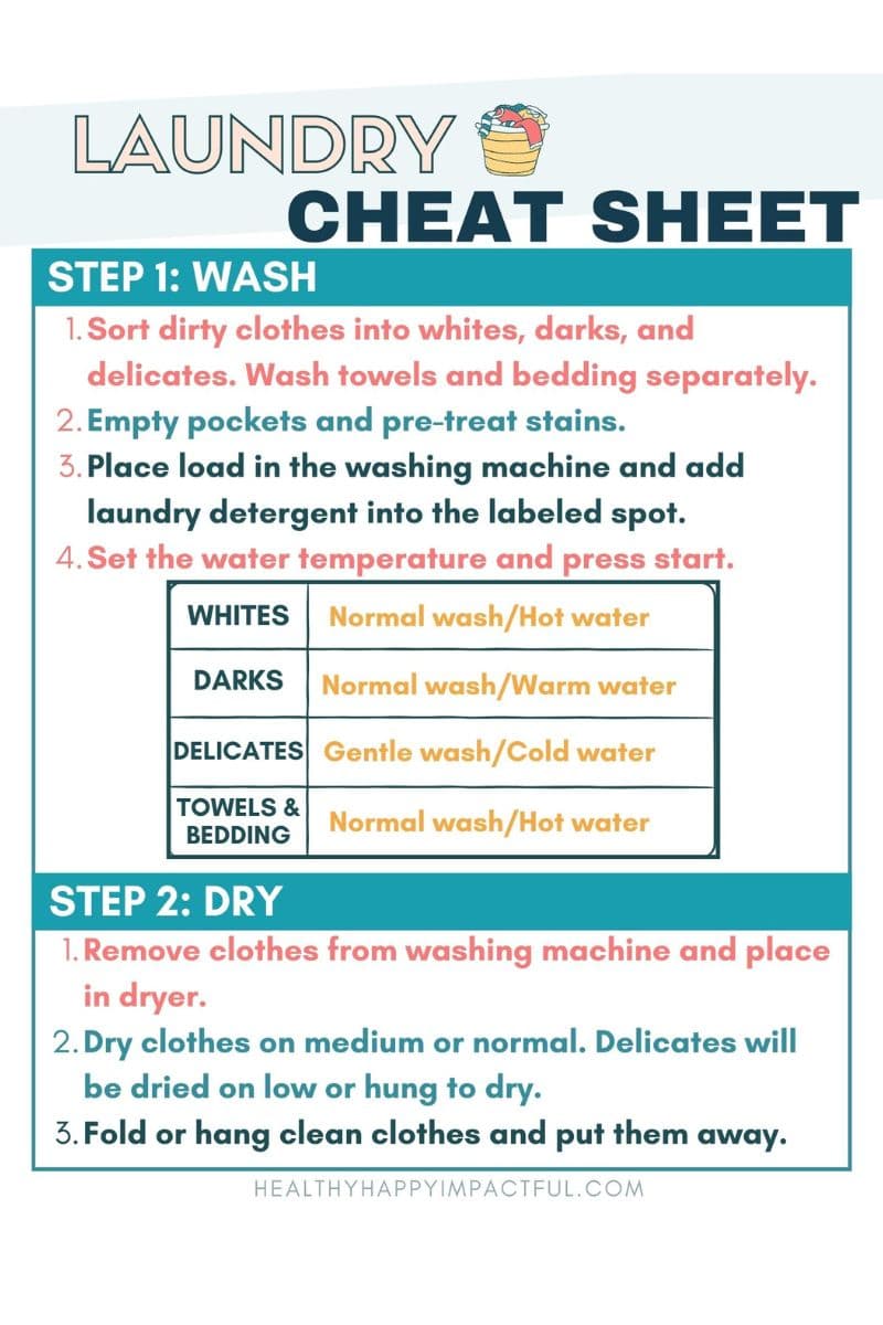 pdf printable to teach kids to do laundry