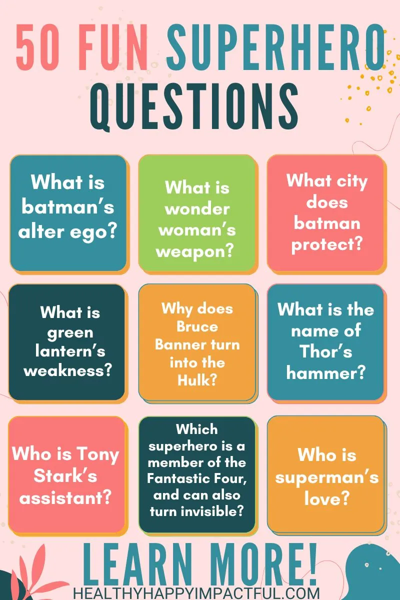 50 fun superhero questions and answers