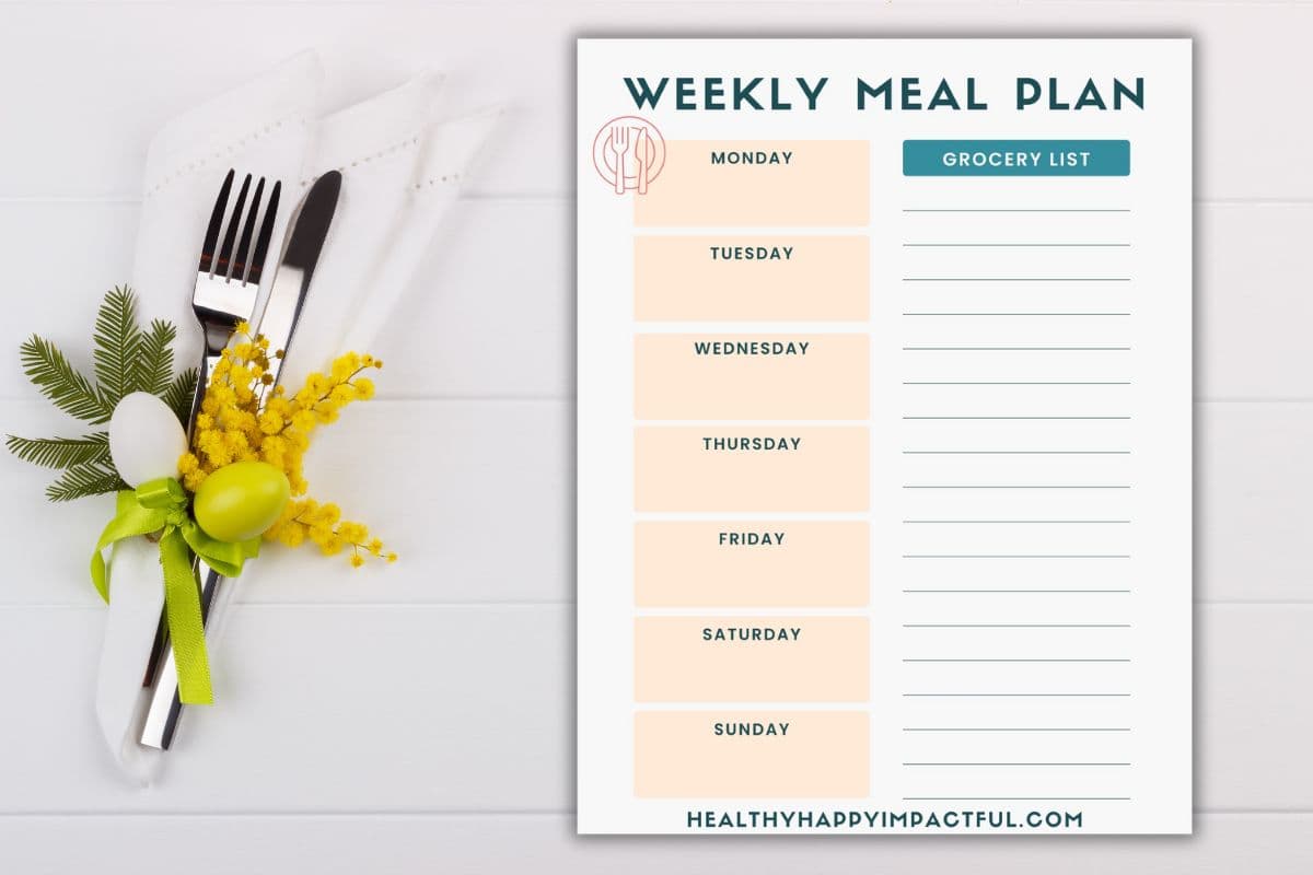 weekly meal plan for your themed dinners on different nights of the week