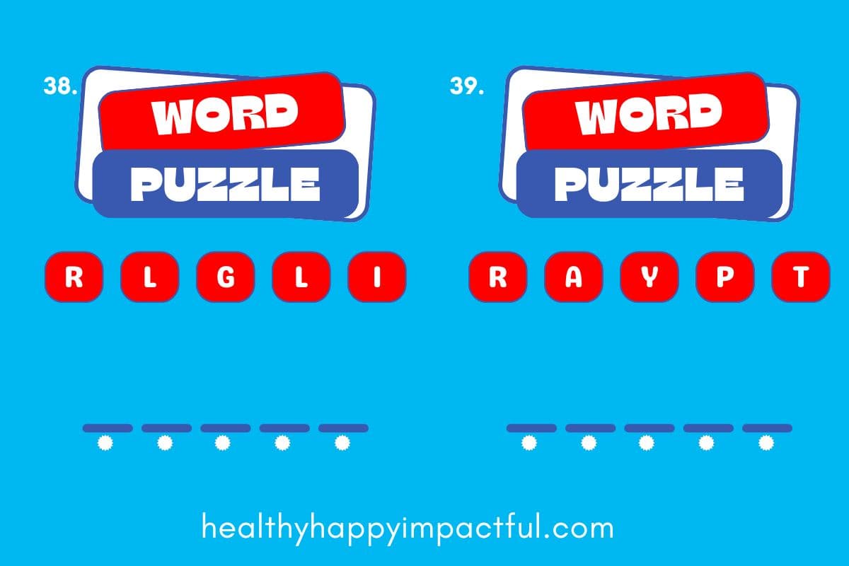 word puzzles; grill and party