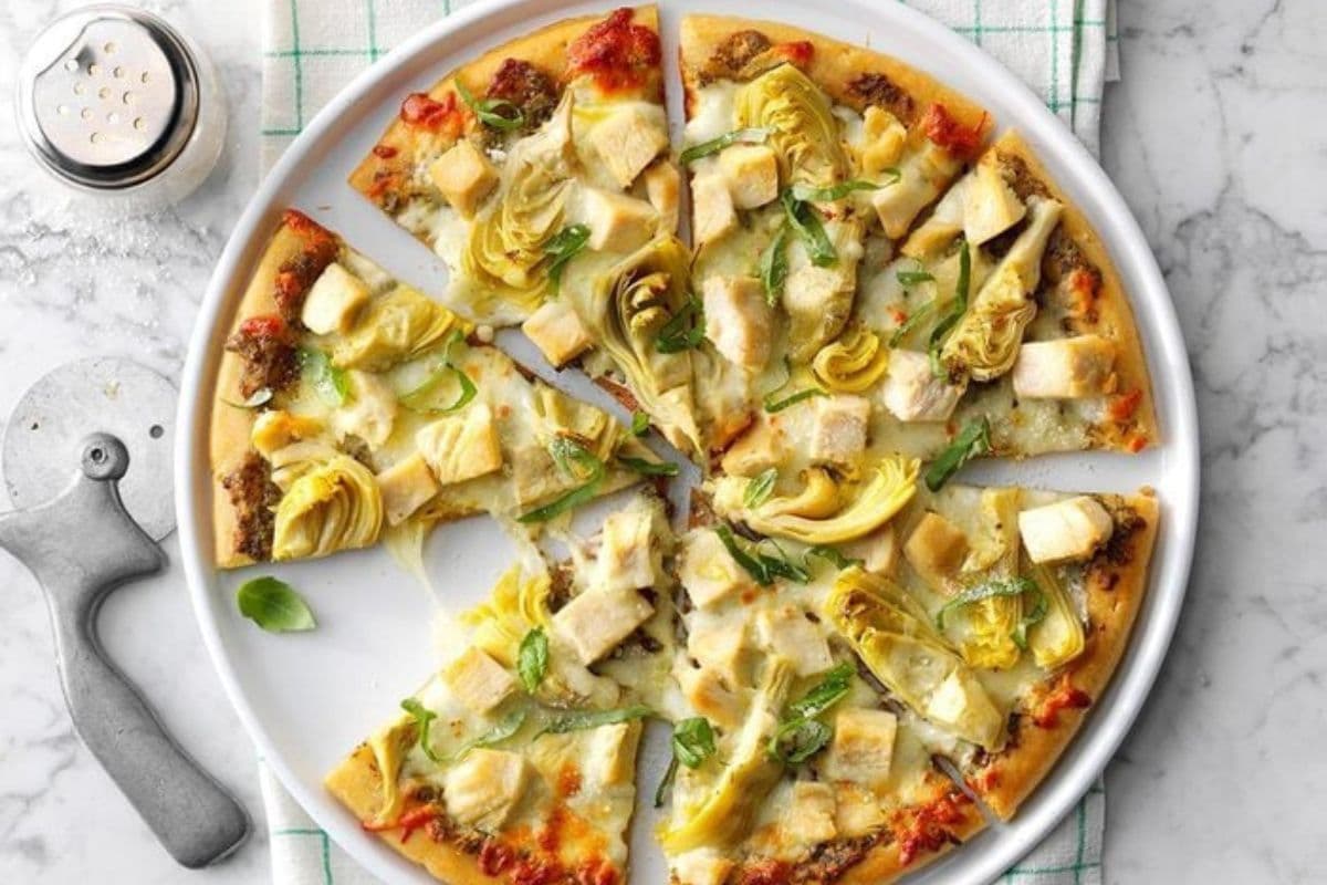 5 ingredients dinners, pesto pizza