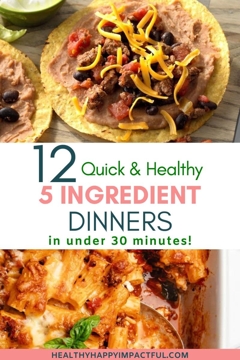 easy 5 ingredient dinners for busy weeknights