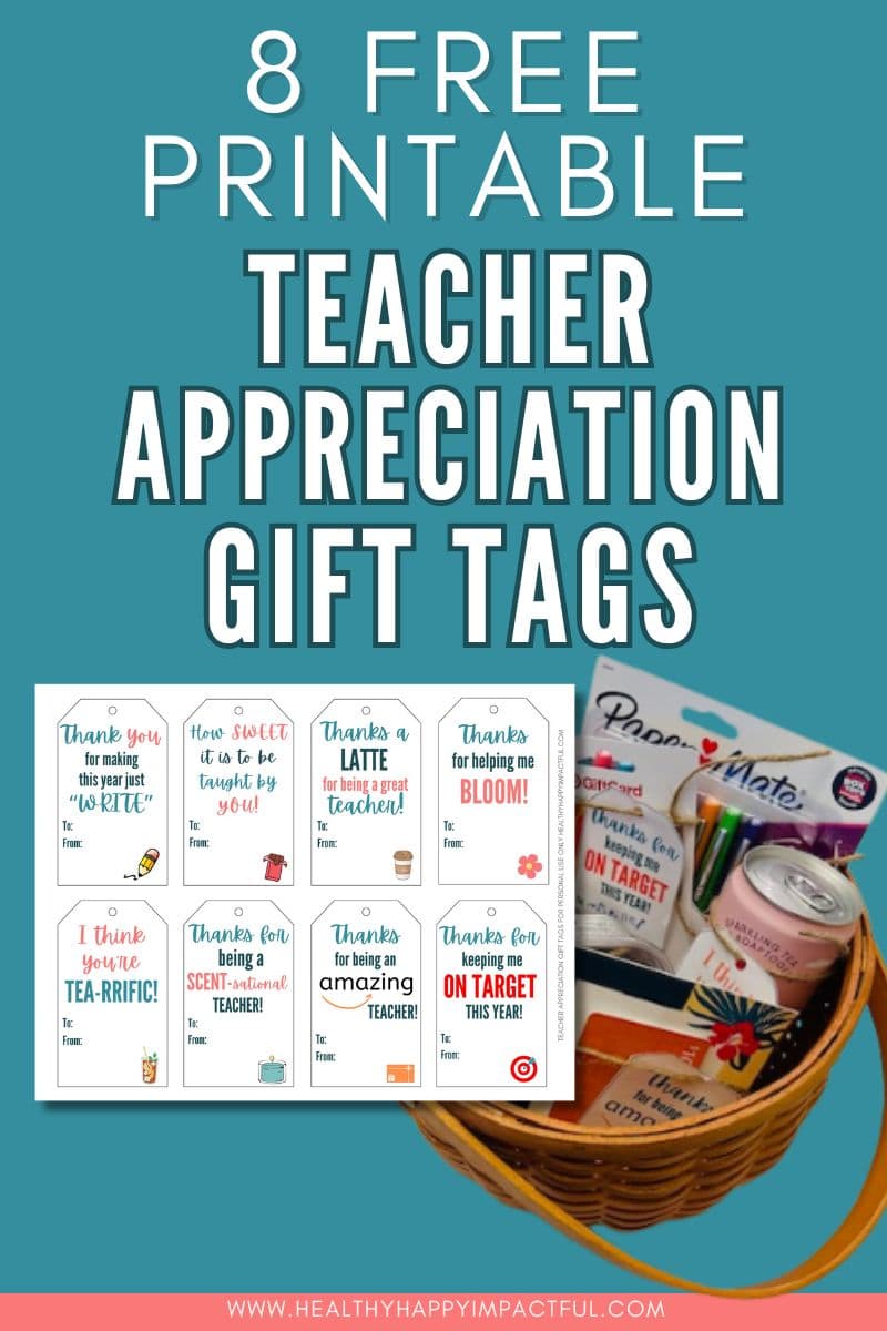 free ptinable teaher appreciation tags and gift ideas