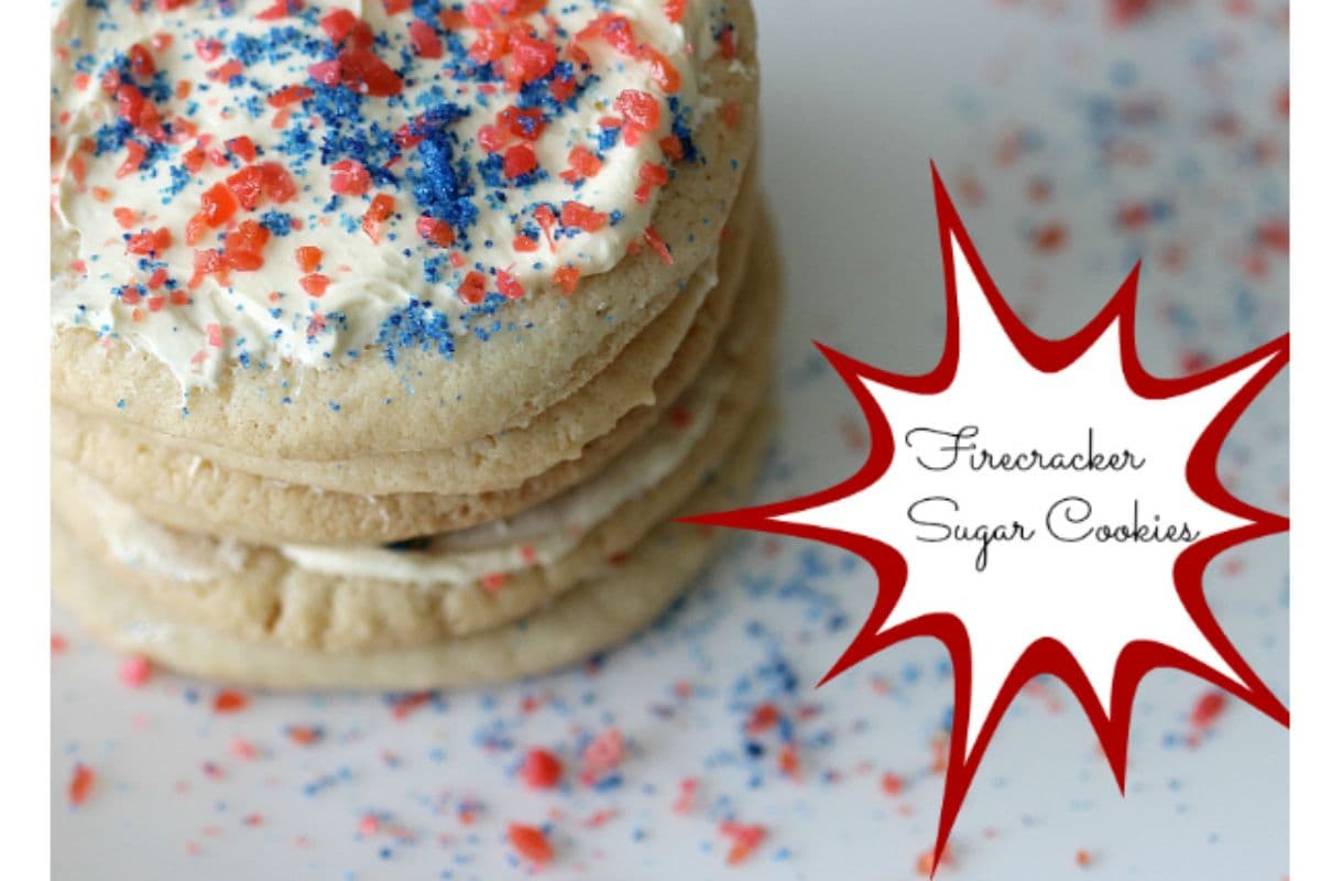 firecracker sugar cookies; 4th of july desserts for kids