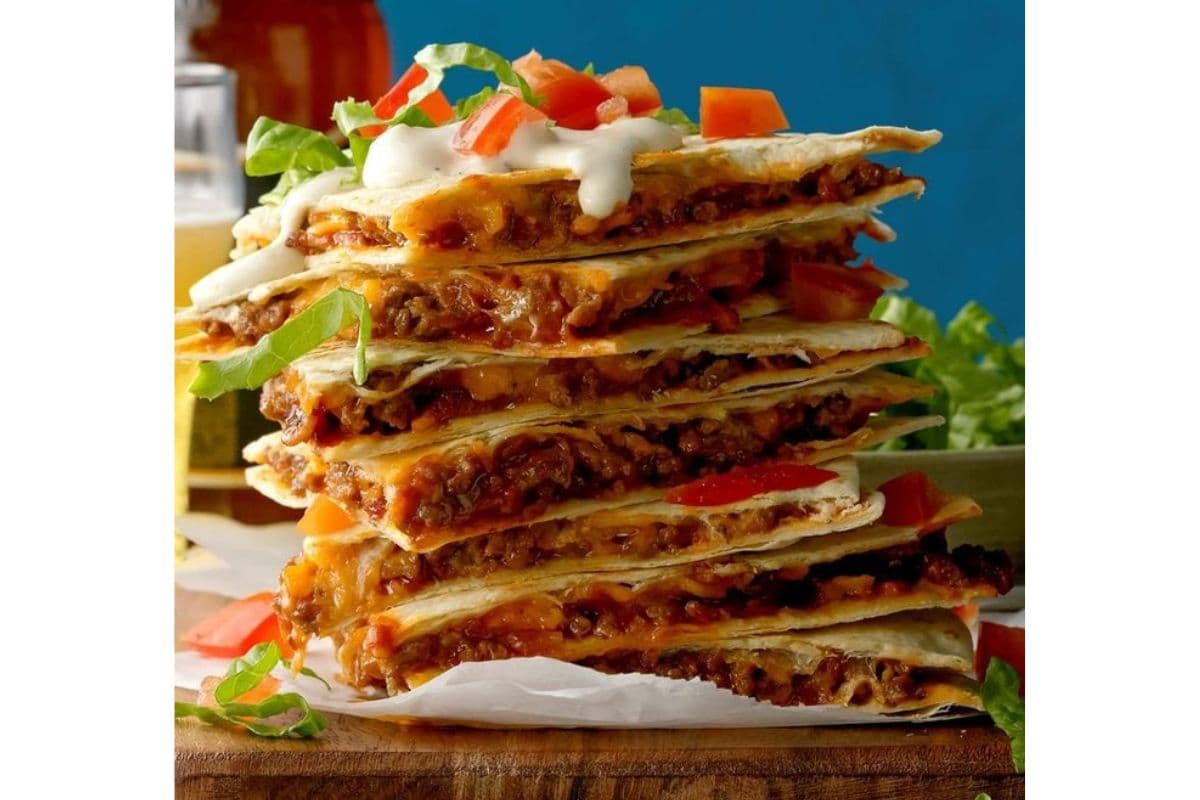 cheeseburger quesadillas