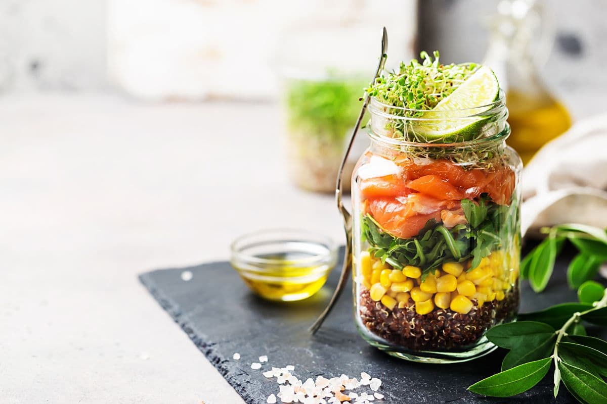 salad in a jar