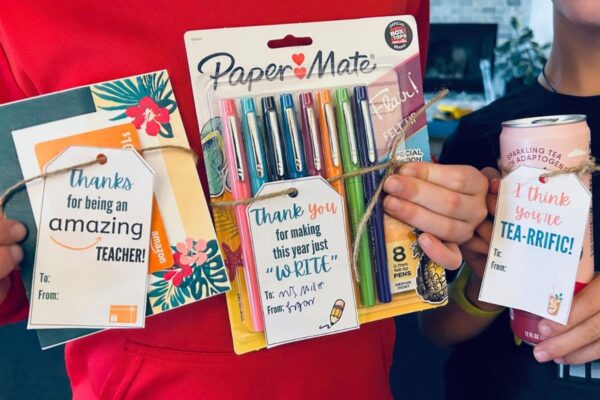 teacher appreciation free printable tags; thank you gifts and ideas