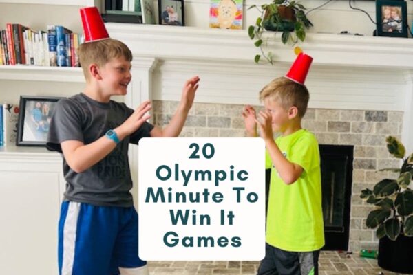 Olympic minute to win it games for kids, adults, and teens; for groups