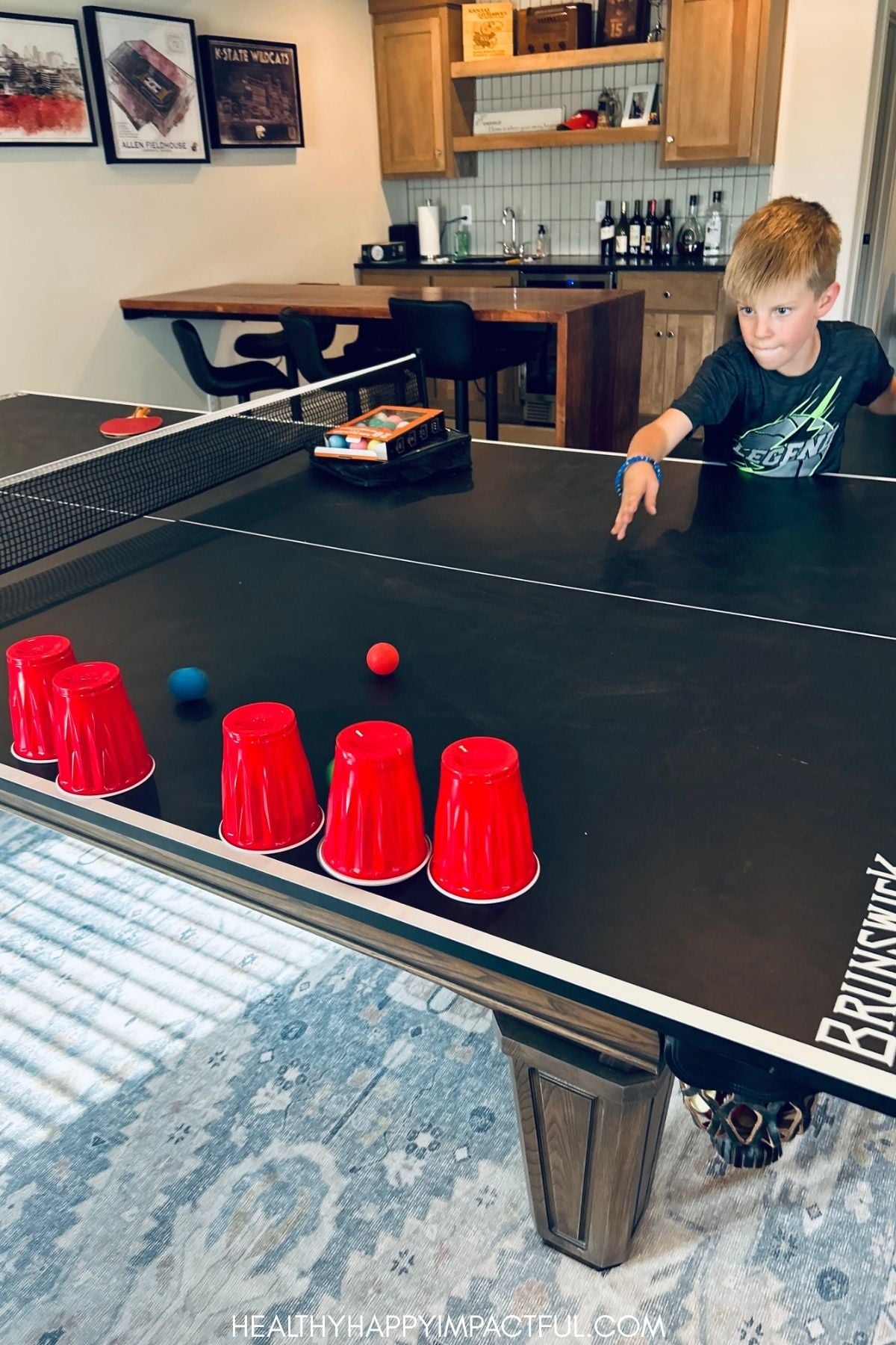 plastic cups and ping pong balls game