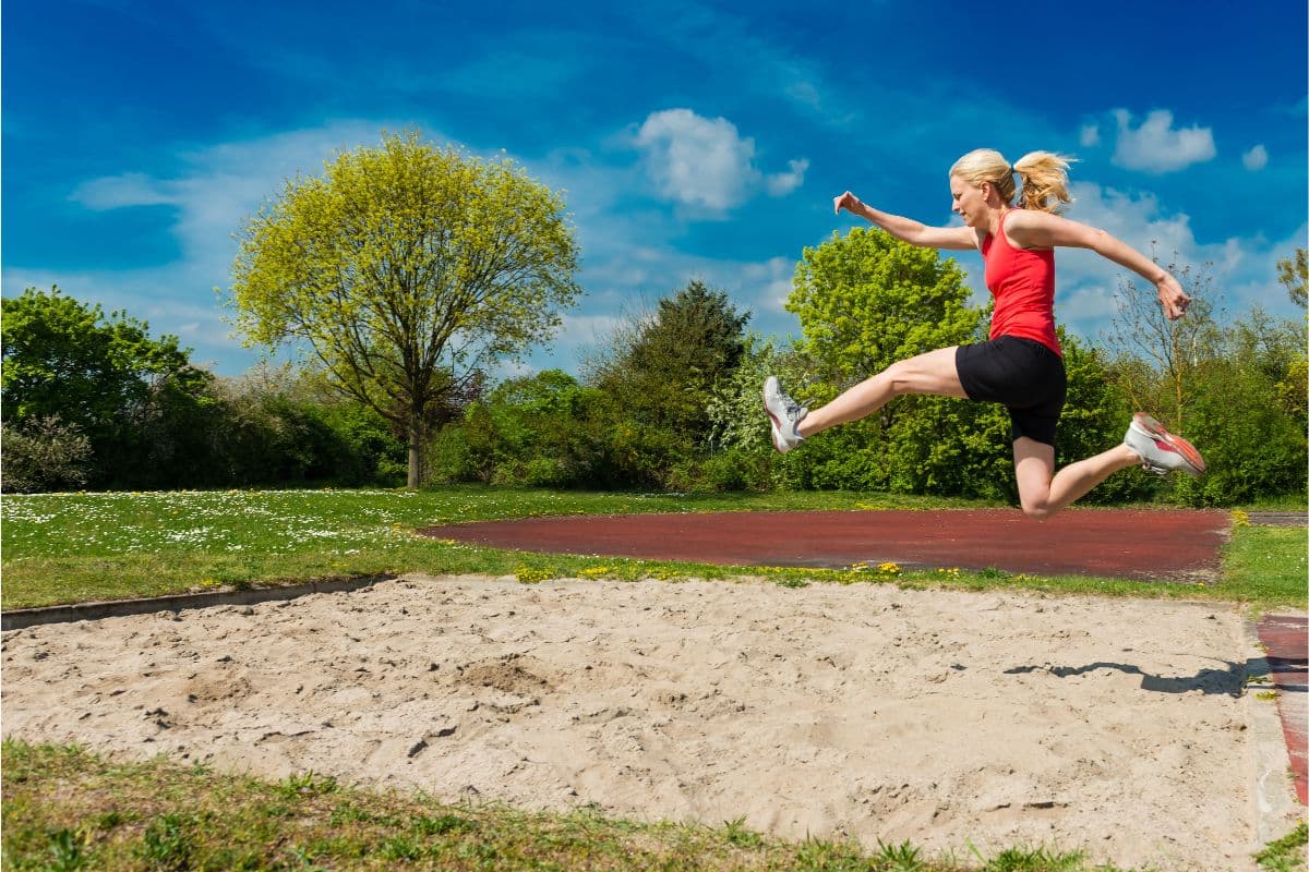 woman doing the long jump