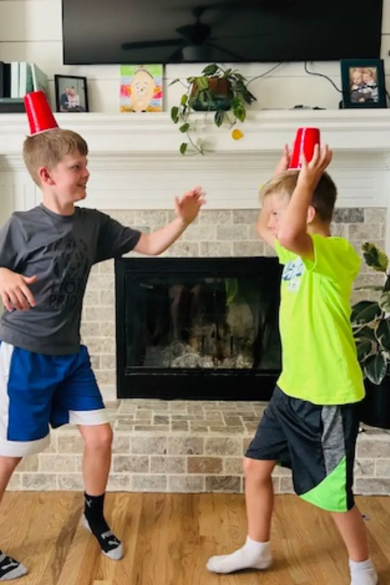 cup fencing; olympic themed party games