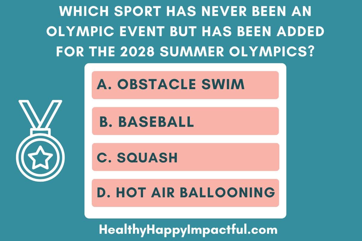 Olympic trivia questions multiple choice; summer; winter