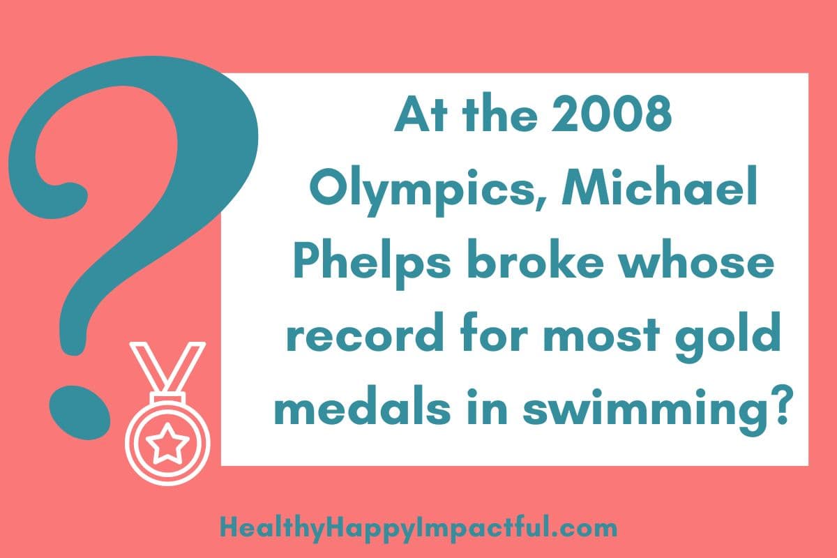 trivia questions about the olympics; athletes; game; facts