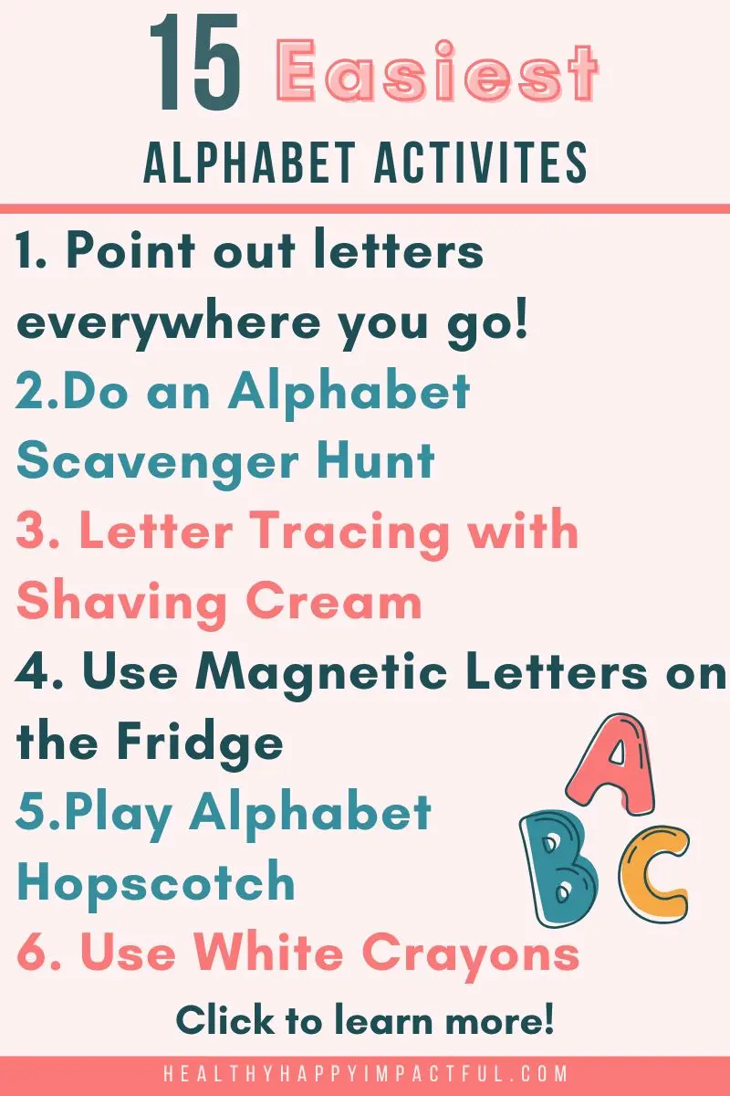 easiest alphabet activities for kids to learn letters