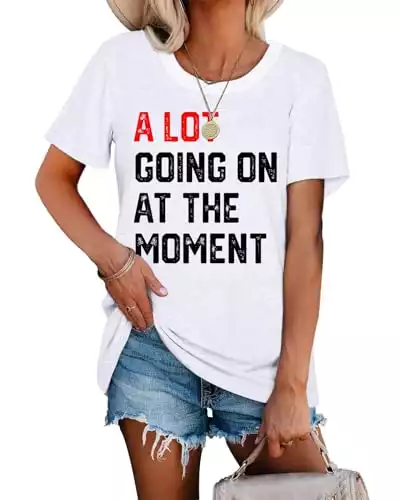 A Lot Going On at The Moment Shirt,Country Music Nashville Country Concert Outfits (Red-XS)