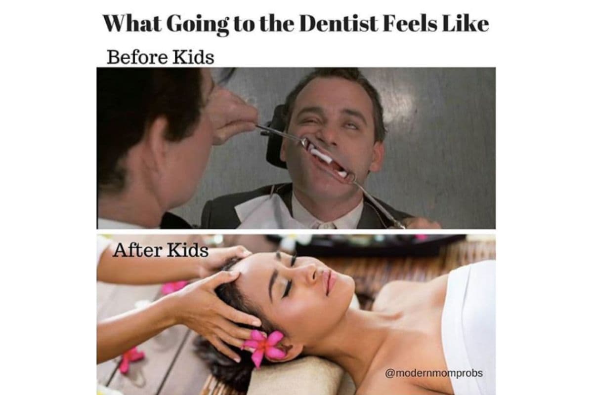 relaxing before and after kids; funny parenting memes