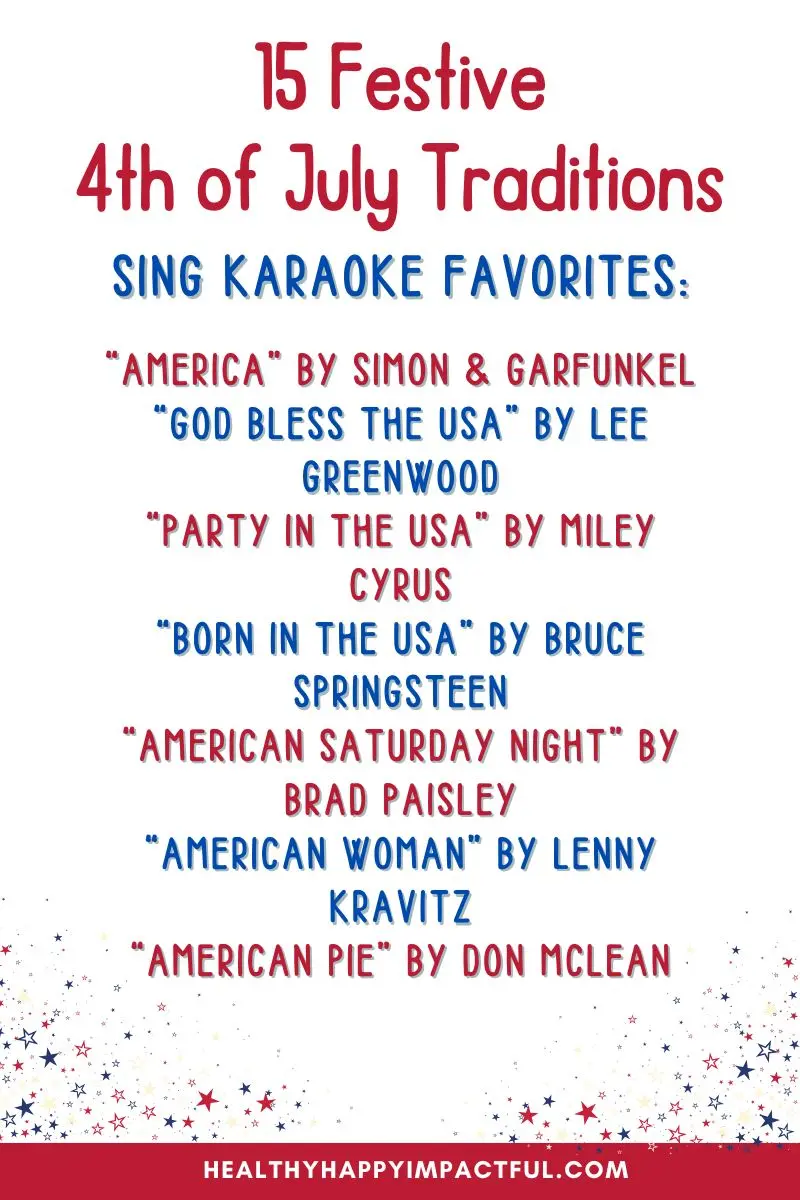 4th of July patriotic songs and activities for families