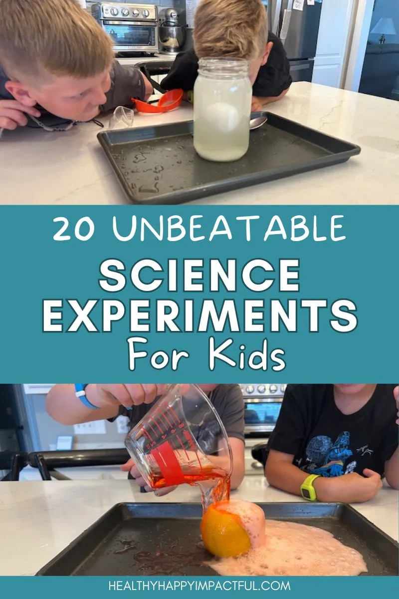 best science experiments for kids pin