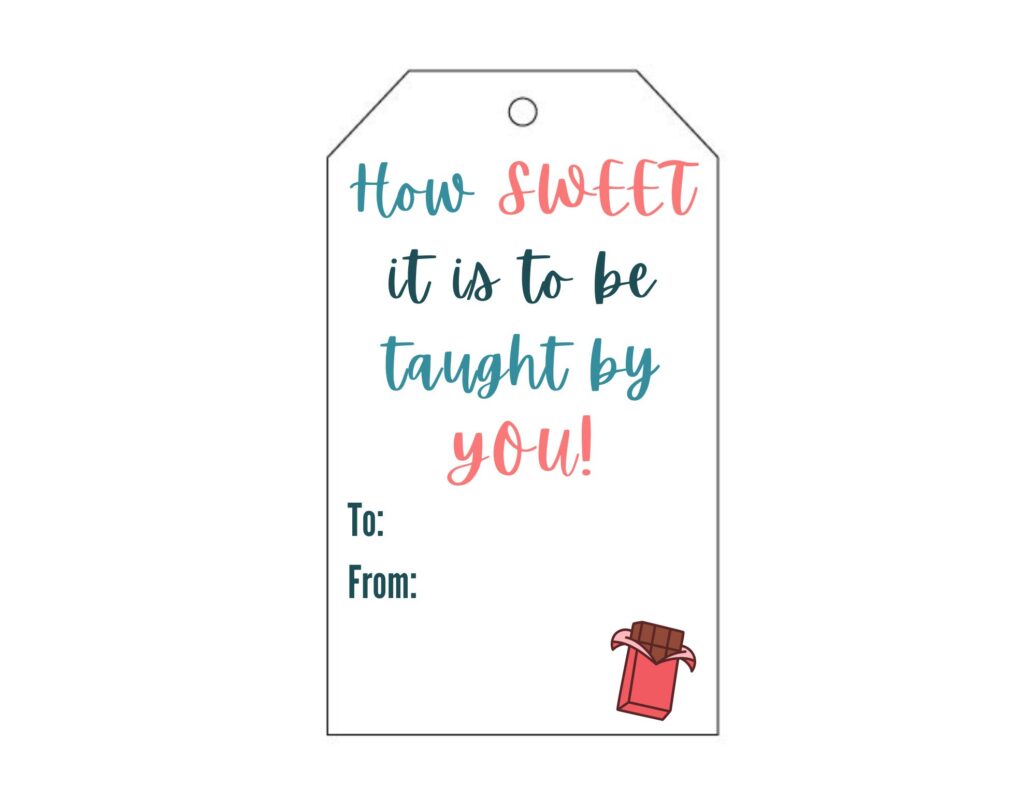 teacher appreciation gift tag