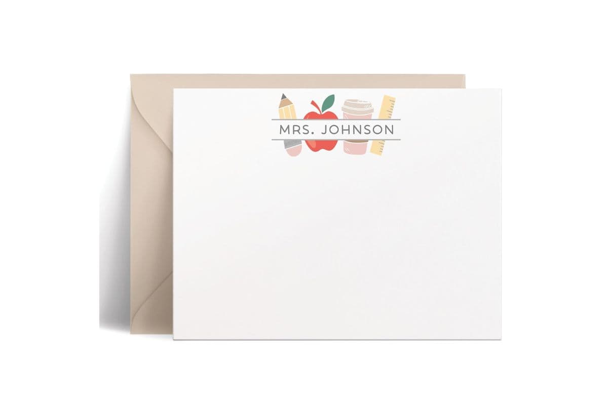 personalized stationary; back to school teacher gift ideas