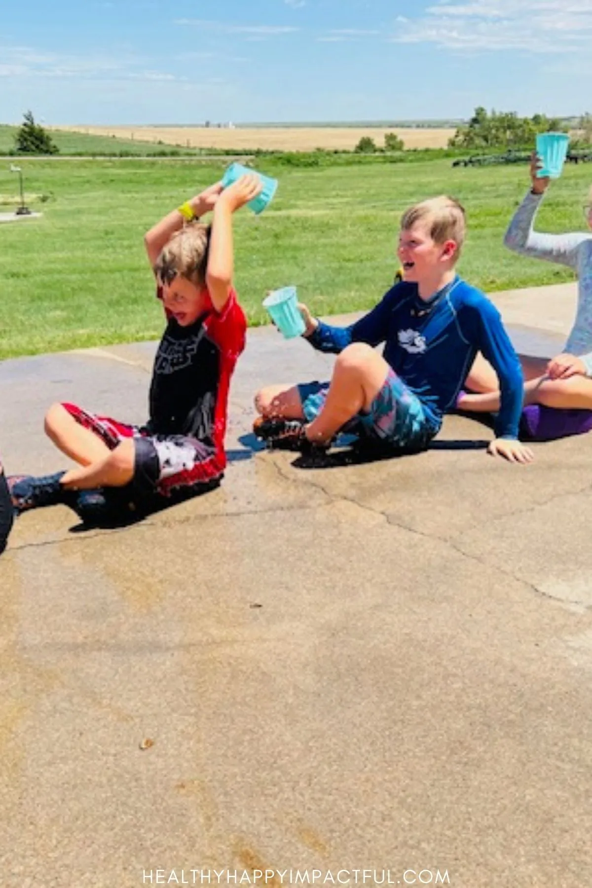 outdoor summer water games with cups