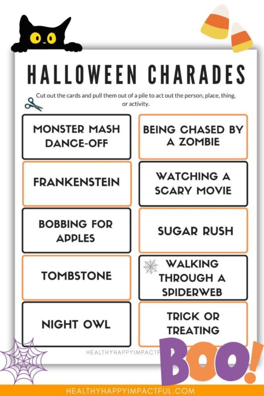 Halloween charades words