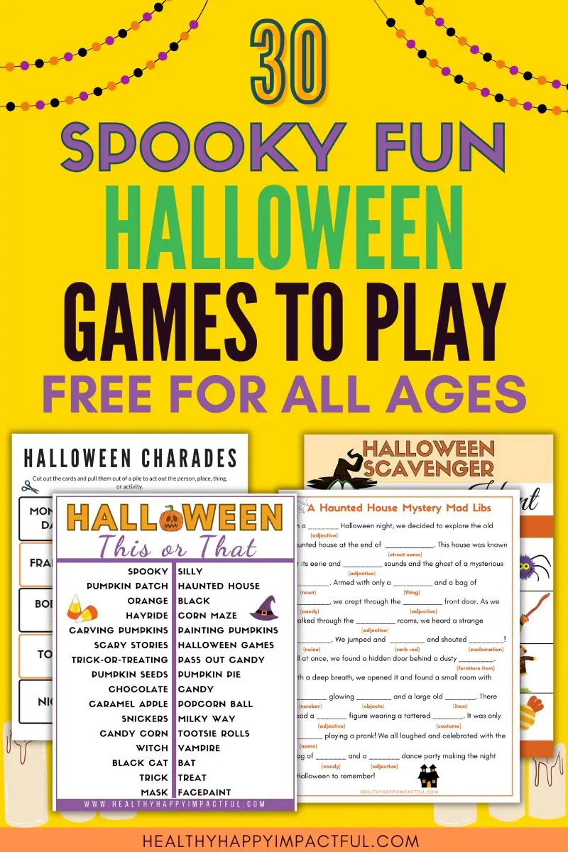 Halloween party games to play for groups, kids and adults