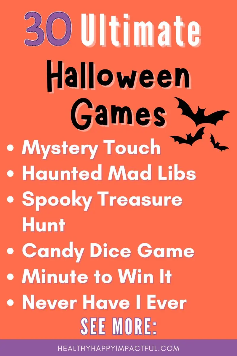 fun games pin with free printables for Halloween