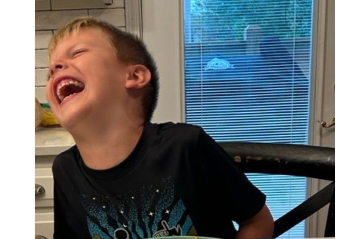 boy laughing