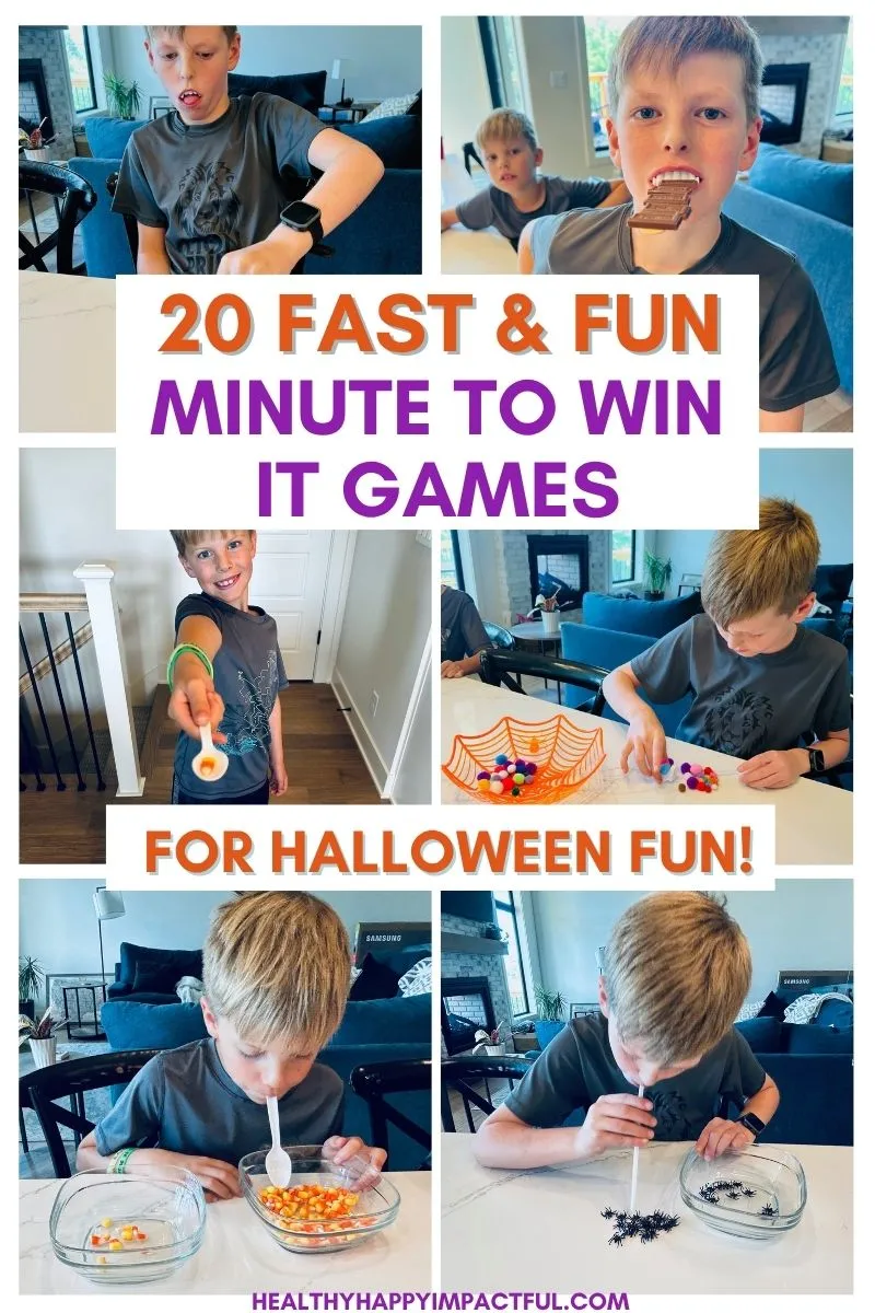 fun and easy Halloween minute to win it games for kids to play